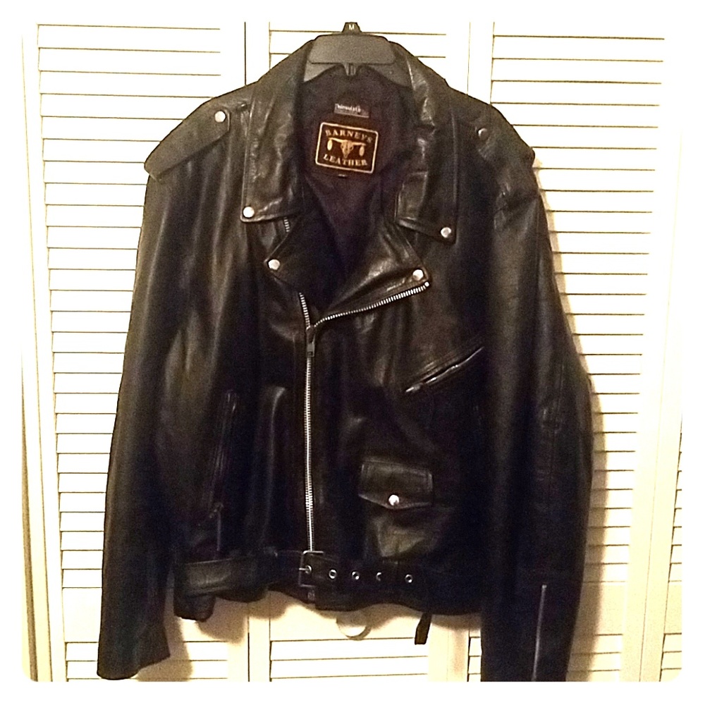 Vintage Barney's Leather motorcycle jacket